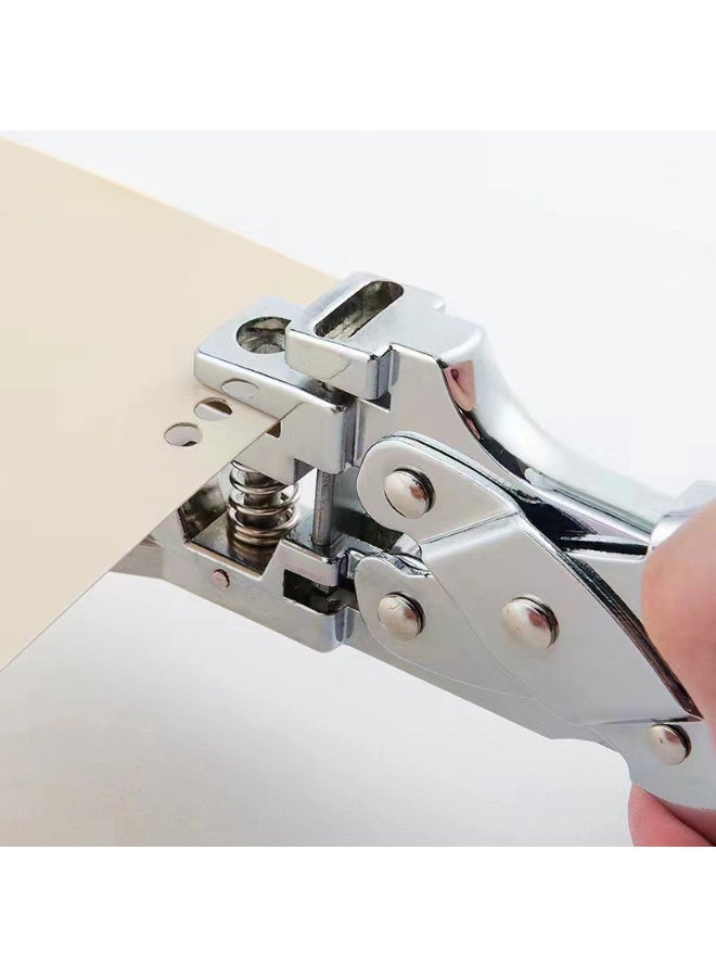 كارتوجيفز مثقب 3 في 1 لبطاقات الهوية، مثقب بطاقات يدوي لمواد PVC، وبطاقات العمل، والورق المقوى، فتحة مستطيلة 1/8 بوصة × 33/64 بوصة، فتحة دائرية 3/16 بوصة، وأداة تقريب الزوايا R5 - Image 4